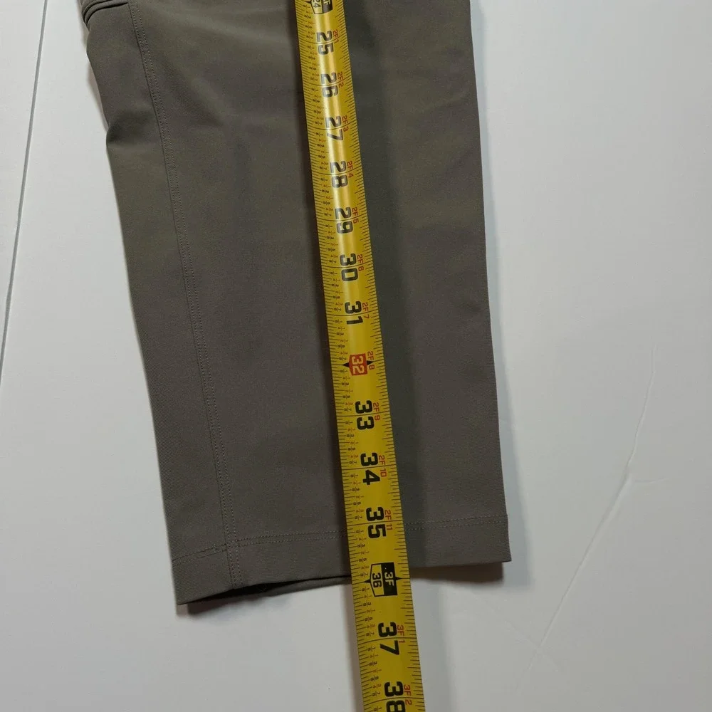 Lululemon Pants Womens 8 Olive Green Pleated Tapered Joggers Zip Pocket Athletic
